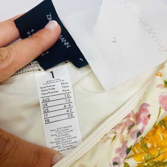 ZIMMERMAN Pink Floral Bikinis with Knots - Picture 10 of 12